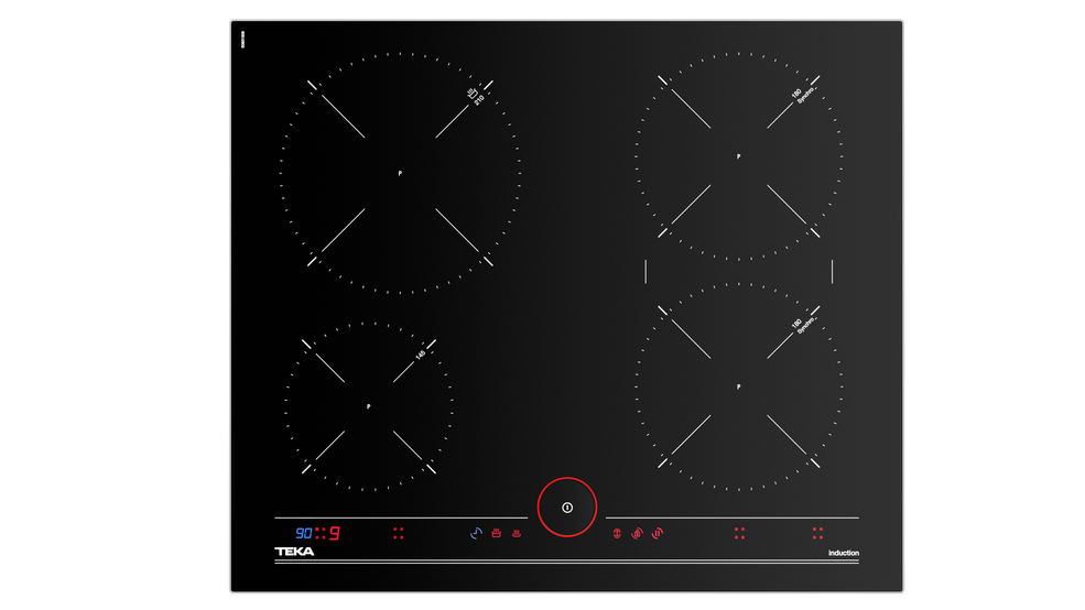 iKnob Touch Control induction hob with 5 cooking zones in 60 cm