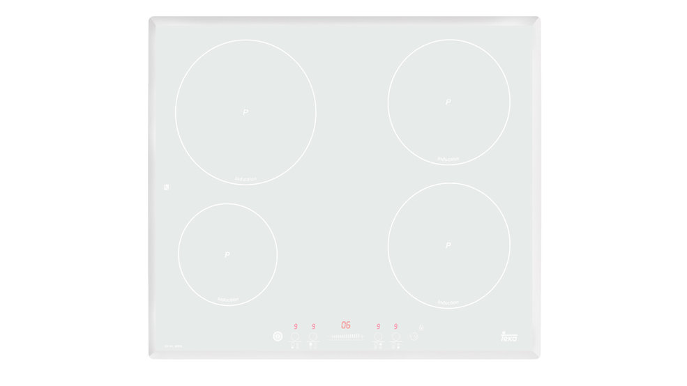 Induction hob in white color in 60 cm
