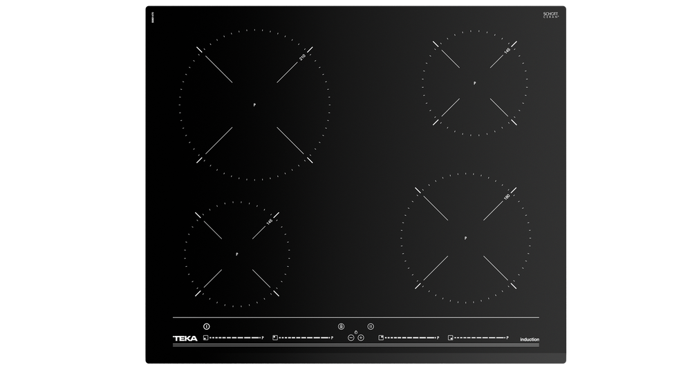 Induction hob with 4 zones and MultiSlider Touch Control in 60 cm