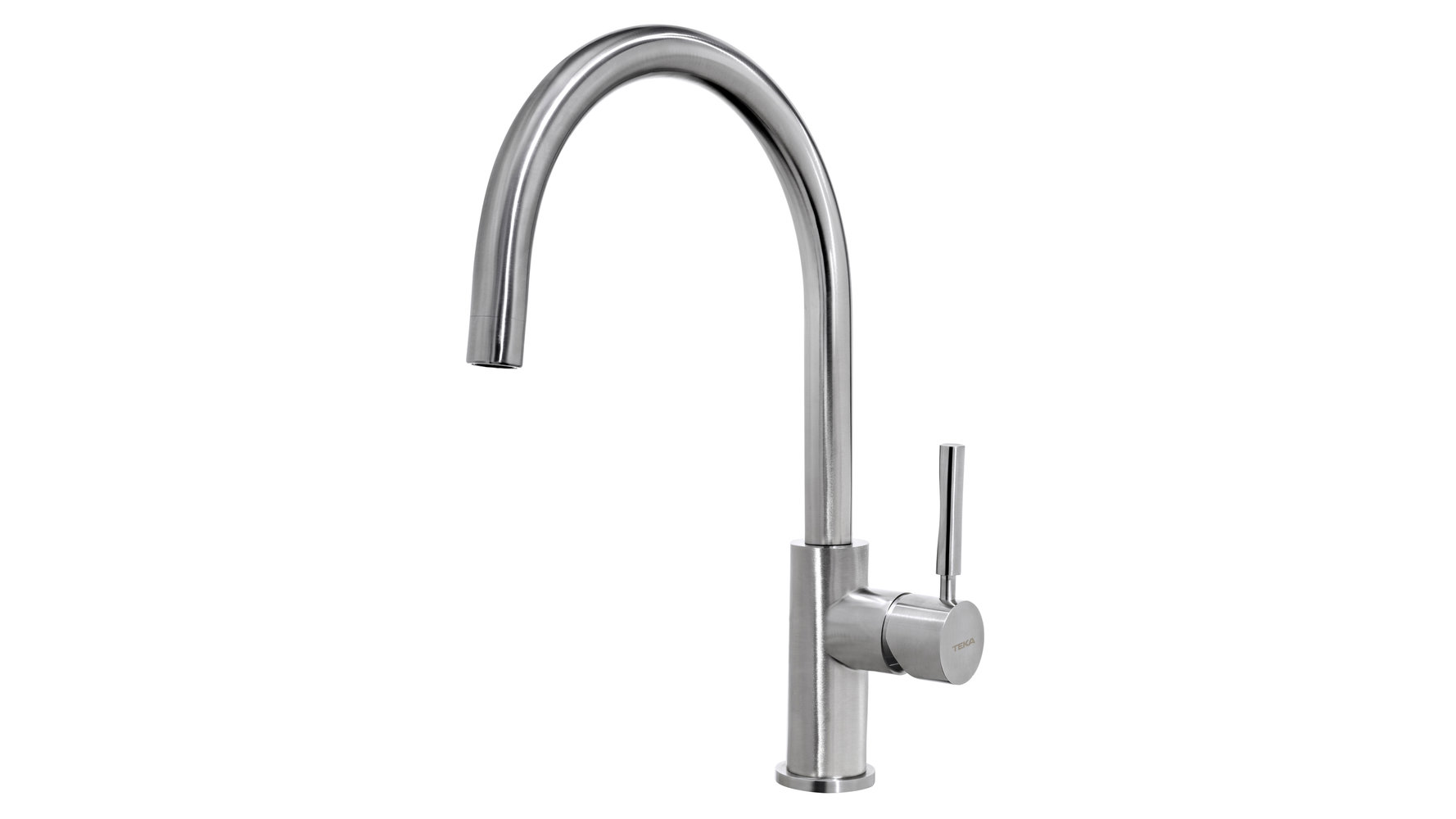 Kitchen faucet mixer with high swivel spout stainless steel