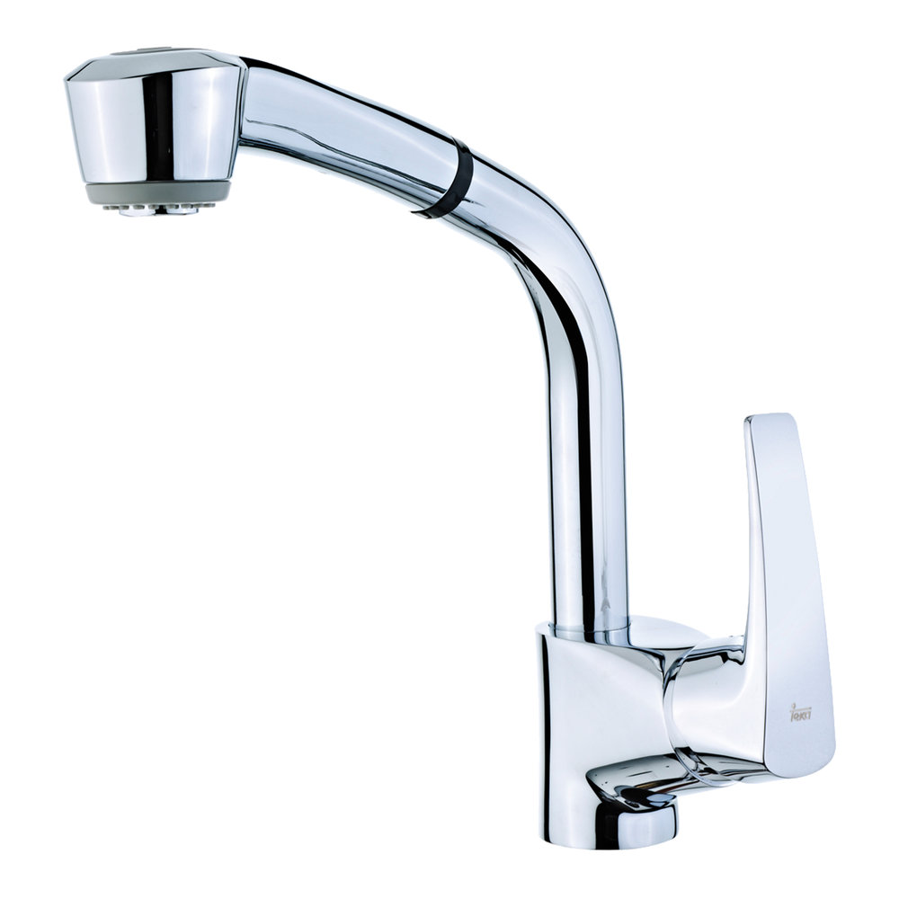 Kitchen faucet mixer with removable high swivel spout