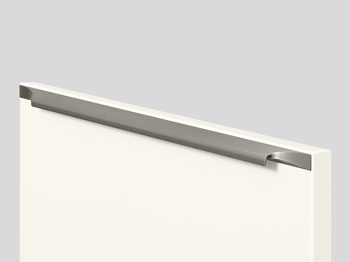 Screw-on bar handle, Stainless steel finish